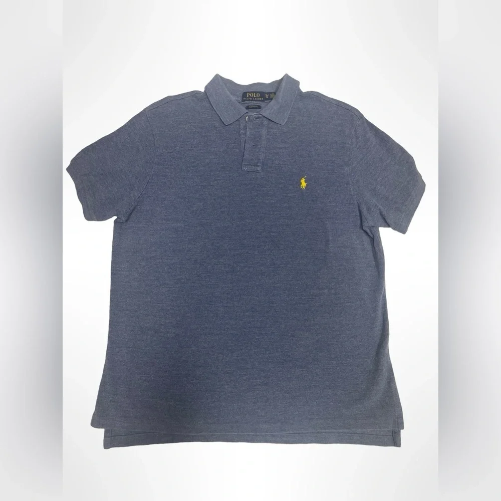 Polo Ralph Lauren‎ men’s. Blue with yellow pony. 100 percent Cotton. Sz XL